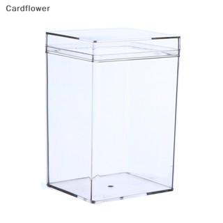 &lt;Cardflower&gt; กล่องพลาสติกใส ทรงสี่เหลี่ยม สําหรับใส่ขนม บิสกิต ของขวัญ