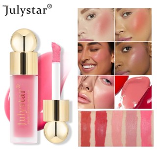 Julystar Monochrome Matte Liquid Blush Natural Lasting Blush Pink Eye Shadow Blush Liquid มัลติฟังก์ชั่นแต่งหน้าบนใบหน้า nuuo