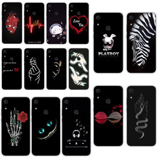 H7 Honor 8a เคส TPU นิ่ม ซิลิโคน ป้องกัน เคสโทรศัพท์ เคสโทรศัพท์ สีดํา