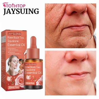 Jaysuing Rose Black Tea Essential Oil Anti-aging Fade Fine Lines Moisturizing Brighten Face Serum Fades Fine Lines Raises Head Lines And Anti Wrinkle Essence [TOP]