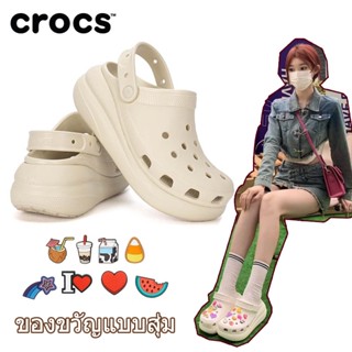 Crocs รองเท้าแตะ นําเข้าจากอเมริกา สําหรับผู้หญิง 207521 รองเท้าแตะ crocs แบบหนา ของแท้