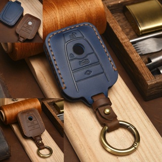 ⚡READYSTOCK⚡Luxury Handcrafted Leather Key Fob Case Cover Holder Shell For BMW i3 i8 Keyless