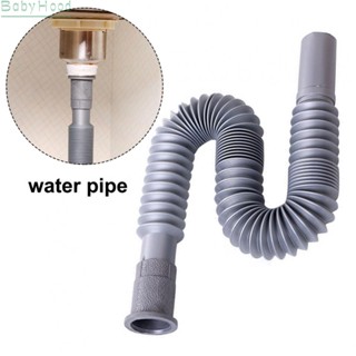 【Big Discounts】Extension Gray 80cm Washbowl Bathroom Plastic Flexible Basin Strainer Hose Pipe#BBHOOD