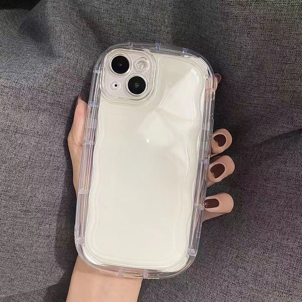 เคสโทรศัพท์มือถือซิลิโคน TPU ใส แบบนิ่ม หนา กันกระแทก ป้องกันกล้อง สําหรับ iPhone 15 11 14 13 12 Pro XS Max X XR 7 8 Plus