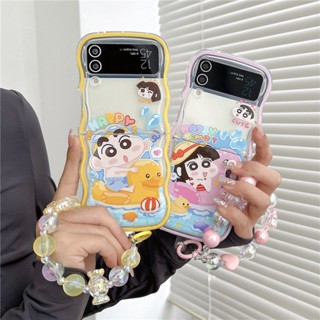 เคสโทรศัพท์มือถือ TPU ลายการ์ตูนชินจังน่ารัก สําหรับ Samsung Galaxy Z Flip 3 Z Flip 5G Z Plip 3 Z Flip 4