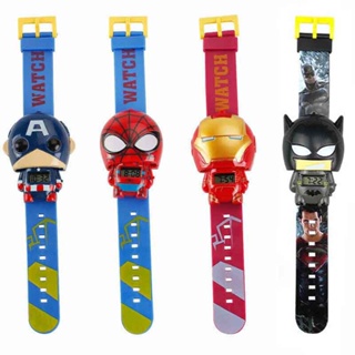  Childrens cartoon doll with bullet cover electronic watch Spider Man childrens sports watch childrens birthday and Christmas gift