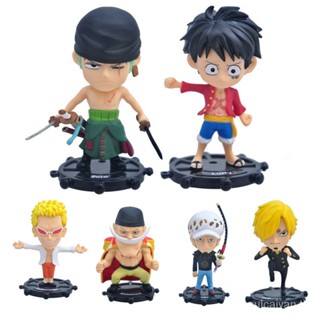 Spot all-in-one doll action model toy doll cartoon animation 8-9cm PVC Luffy Zorro Sanji desktop decoration Doll Gift