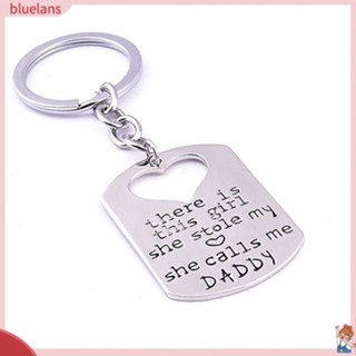 Blu ชุดเครื่องประดับ พวงกุญแจ สร้อยคอ จี้ตัวอักษร Love Heart Daddy and Girl