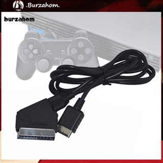 Bur_ สายเคเบิลเชื่อมต่อ AV RGB Scart TV แบบเปลี่ยน สําหรับ Sony Playstation PS2 3 1.8 เมตร