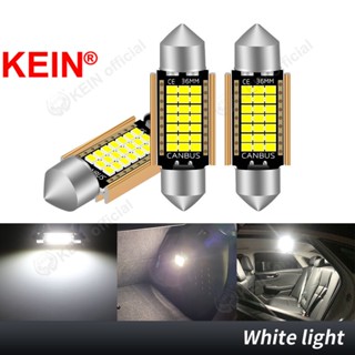 Kein แผงไฟอ่านหนังสือ Led C5W 31 มม. 36 มม. 39 มม. 41 มม. C10W C3W DC12V สีขาว 2016 24SMD สําหรับติดตกแต่งภายในรถยนต์