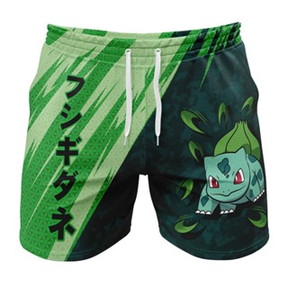 Bulbasaur Attack Pokemon กางเกงขาสั้น ใส่เข้ายิม