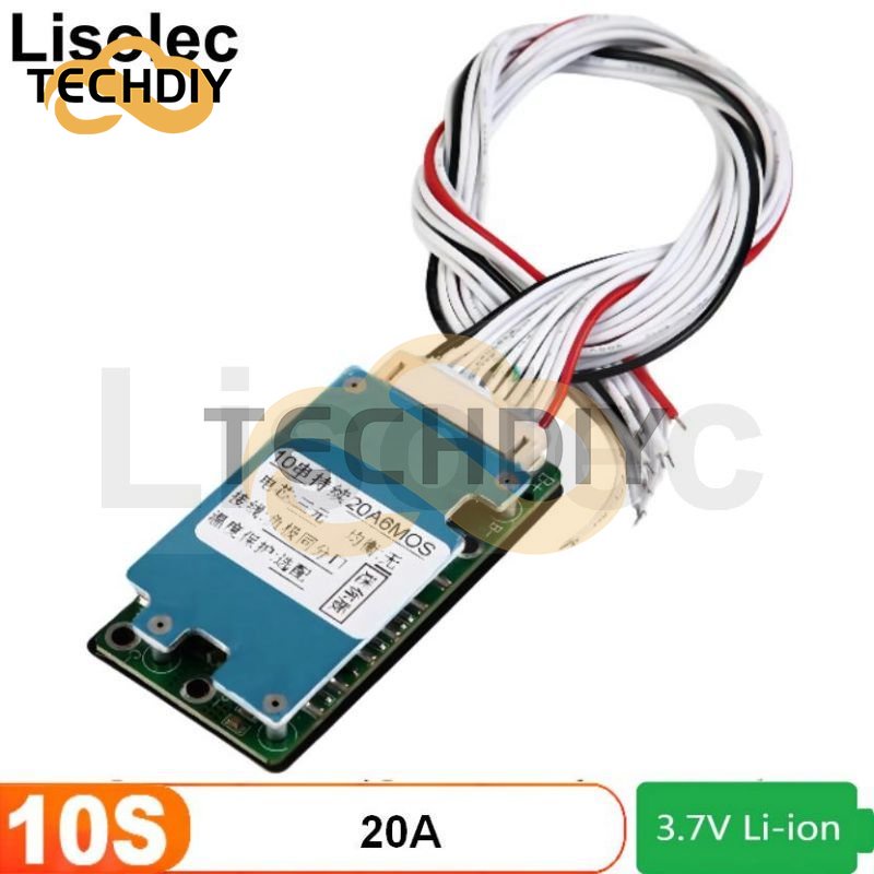 บอร์ดแบตเตอรี่ลิเธียม 10S 36V 20A 18650 21700 Lipo Li-ion รูปที่ 2