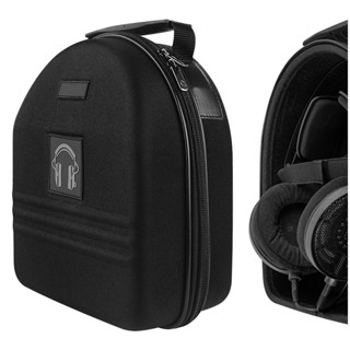 Geekria เคสหูฟัง แบบแข็งพิเศษ พร้อมที่เก็บสายเคเบิล สีดํา สําหรับ Audio-Technica ATH-AD1000X ATH-A990Z ATH-A900x