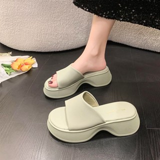 รองเท้าแตะก้นหนา💛เบา นุ่ม ใส่สบาย✨สูง6cm size35-40💕 พื้นหนา👍👍 ซูเปอร์อ่อนนุ่ม!!👣🌰​​รองเท้าโรมัน รองเท้าชายหาด