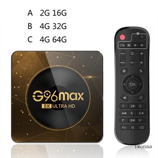 Iwo กล่องรับสัญญาณสมาร์ททีวี G96max RK3528 Android13 0 2 4G 5G 1 ชุด