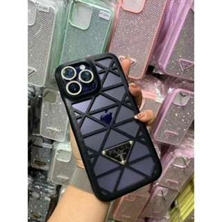 PRADA เคสโทรศัพท์มือถือหนัง ลายแพรด้า แบบกลวง หรูหรา สําหรับ iPhone 14 Pro Max 13 12 Pro Max 11 Pro Max