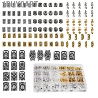 1buycart Hair Dreadlocks Bead Rings  Multiple Shape Reusable 119pcs Exquisite Ring for Men Beard