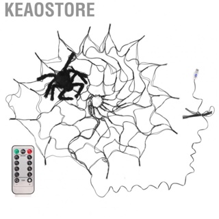 Keaostore Halloween Window Decorations Spider Web Lights  Warm Light for Wall