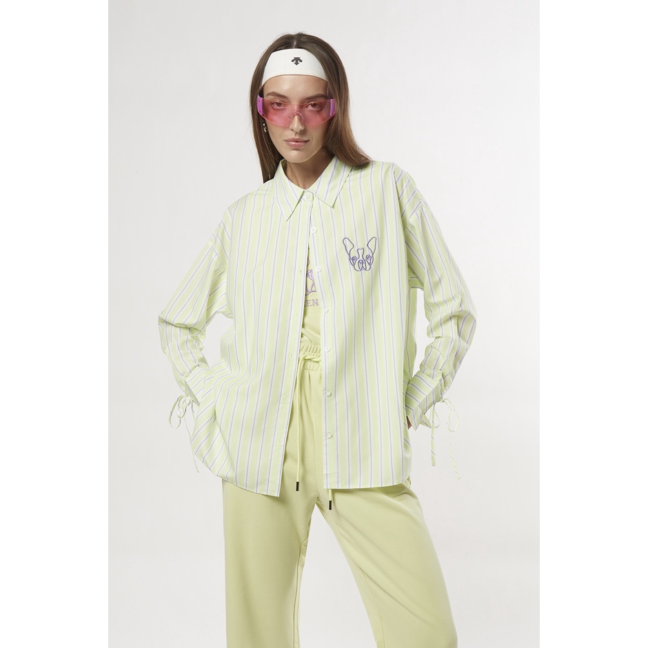ESP เสื้อเชิ้ตแขนยาวเฟรนช์ชี่ ผู้หญิง สีเขียว | Frenchie Long Sleeve Shirt | 6014