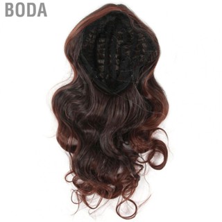 Boda Stylish Black Brown Long Curly Wigs Women Halloween Cosplay Party Wavy MNS