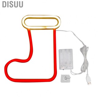 Disuu Christmas Neon Light  Boot Sign  Operated USB YA