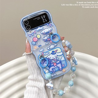 【Fold Wave】เคส TPU นิ่ม กันกระแทก ป้องกันเลนส์ สําหรับ SAMSUNG Z Flip3 Flip4