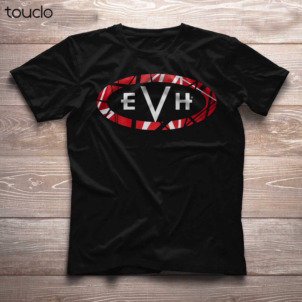 ระดับแสง 6 เสื้อยืดผ้าฝ้าย เสื้อเชิ้ต พิมพ์ลายโลโก้ Eddie Van Halen Rip Evh สําหรับผู้ชาย