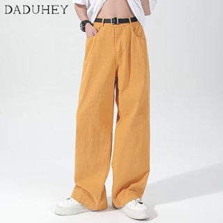 DaDuHey🔥 Mens 2023 Summer All-Match Fashion Straight Jeans Fashion Solid Color Loose Casual Pants