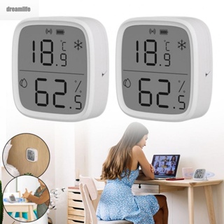 【DREAMLIFE】SNZB-02D Compatible Zigbe 3.0 LCD Smart Temperature Humidity Display Sensor