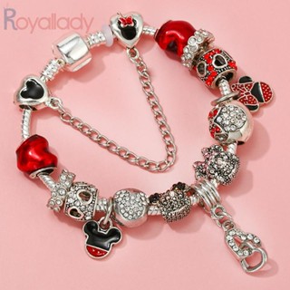 #ROYALLADY#Bracelet เครื่องประดับ ลูกปัดเงิน และสี DIY 1 ชิ้น