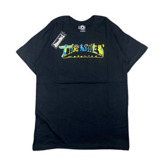 เสื้อยืดแขนสั้น พิมพ์ลาย Thrasher PYRAMID สีดํา