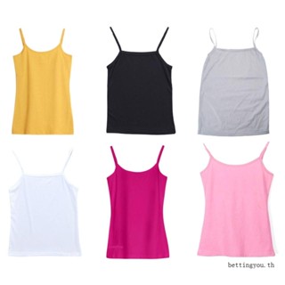 Bettingyou | เสื้อกล้ามสายเดี่ยว สายสปาเก็ตตี้ สีพื้น สําหรับผู้หญิง