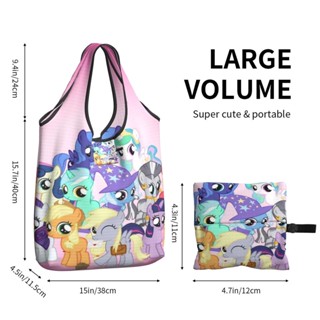 【มีสินค้า】กระเป๋าช้อปปิ้ง ลาย My Little Pony เป็นมิตรกับสิ่งแวดล้อม พับได้ ใช้ซ้ําได้ พร้อมที่จัดระเบียบ