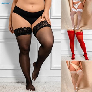 【HODRD】Over The Knee Socks Silicone Socks Solid Color Stockings Clubwear Lace【Fashion】