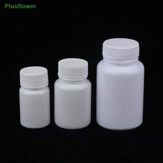 (Plusflower) ขวดพลาสติกเปล่า ขนาด 15 มล. -100 มล. สีขาว สําหรับใส่ยา ของเหลว 5 ชิ้น