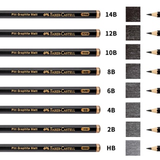 12 ชิ้น Matte Sketch ดินสอ Faber-Castell ภาพวาด Art Graphite…