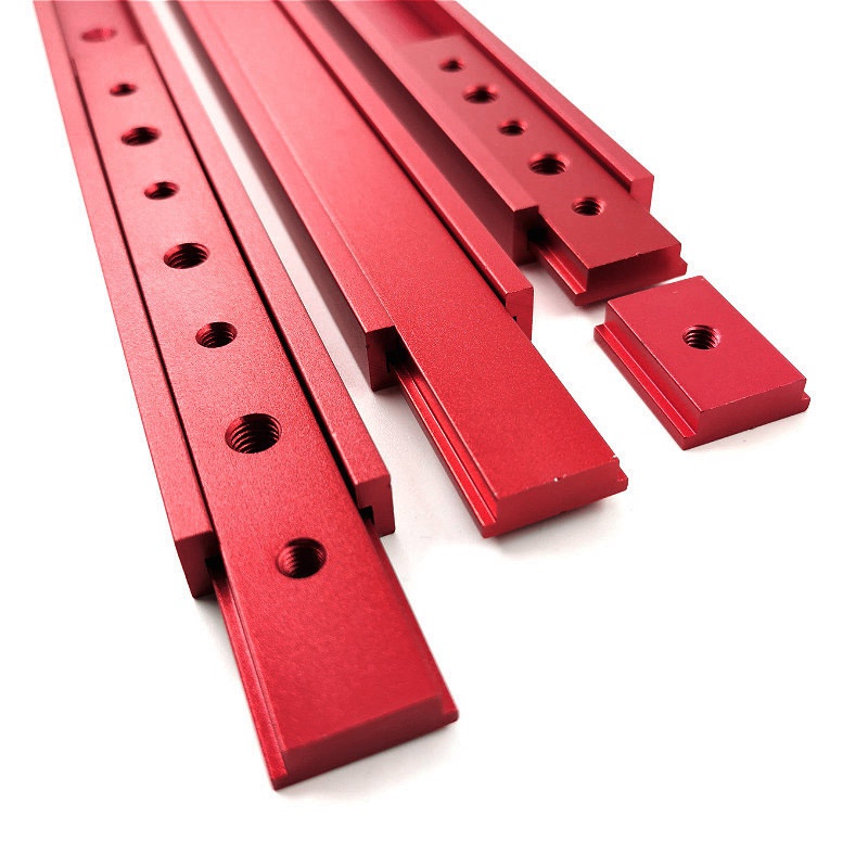 บล็อกสไลด์อลูมิเนียมอัลลอยด์ T-Track Miter Bar M6 M8 สําหรับเราเตอร์ตั้งโต๊ะ