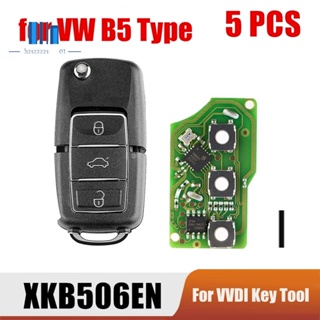 Xhorse XKB506EN รีโมตกุญแจ 3 ปุ่ม สําหรับ VW B5 Type VVDI 5 ชิ้น ต่อล็อต