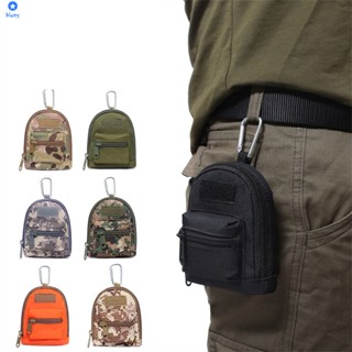 Army Fan Style Mini Backpack Daily Pouch กระเป๋าแขวนกระเป๋าใส่กุญแจ Running Sports Sundries Storage Waist Bag 【bluey】