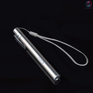 ไฟฉาย LED สเตนเลส ขนาดเล็ก แบบพกพา กันน้ํา ชาร์จ USB
