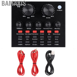 Bamaxis v8 ABS Black  Volume Adjustment Voice Change Live Broadcast  Card for Mobile Phone  Using