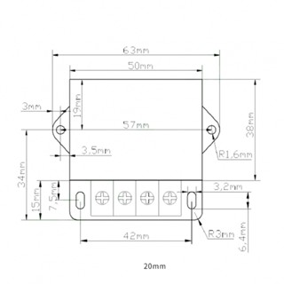 ข้อต่อแปลง DC B05-24-12 DC 24V เป็น DC 12V