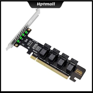 [NTO] การ์ดต่อขยาย Pcie X16 เป็น 4 พอร์ต U.2 Nvme Sff-8643 Sff-8639 Pci-e 4.0 T3eb พร้อมไฟ Led