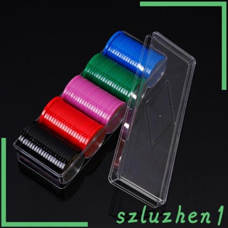 [Szluzhen1] เคสชิปอะคริลิคใส กันฝุ่น 100 ชิป พร้อมฝาปิด 5 ช่อง สําหรับจัดเก็บ