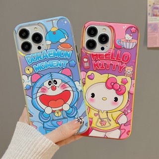 เคสโทรศัพท์มือถือซิลิโคน TPU ใส แบบนิ่ม ลายการ์ตูนโดราเอมอน กันกระแทก สําหรับ iPhone 14 13 12 Pro Max