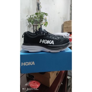 ใหม่ HOKA ONE Bondi8 รองเท้าผ้าใบลําลอง ดูดซับแรงกระแทก สีดํา สีขาว เหมาะกับการเล่นกีฬา 733T 2023