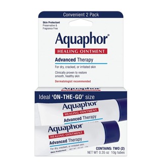 ✅พร้อมส่ง✅แท้ Aquaphor Healing Ointment Advanced Therapy Skin Protectant 10g. (Pack of 2)