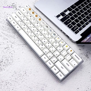 Doublebuy ปุ่มกดคีย์บอร์ด 12 คีย์ PBT ลายก้อนเมฆน่ารัก สําหรับคีย์บอร์ดเล่นเกม MX Switches Cherry Mechanical