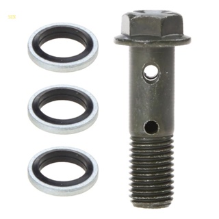 Sun สกรูเบรกรถจักรยานยนต์ M10X1 25 มม. สําหรับ Suzuki Caliper Bolts Bleed Cap