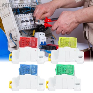 AKTS 690V 80A DIN Rail Terminal Block Distribution Box Spliceable Brass Conductor Junction สำหรับเครื่องใช้ในบ้าน